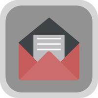 Envelope Flat round corner Icon Design vector