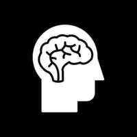 Neurology Glyph Inverted Icon Design vector