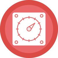 Temporizador glifo debido circulo icono diseño vector