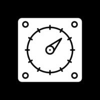 Timer Glyph Inverted Icon Design vector