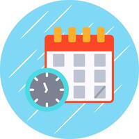 DeadLine Circle Multi Circle Flat Circle Icon Design vector