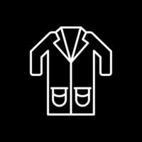 Lab Coat Line Inverted Icon Design vector
