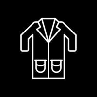 Lab Coat Line Inverted Icon Design vector