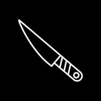 cuchillo línea invertido icono diseño vector