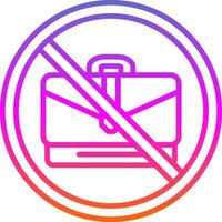 Prohibited Sign Line Gradient Icon Design vector