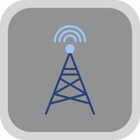 Radio Tower Flat round corner Icon Design vector