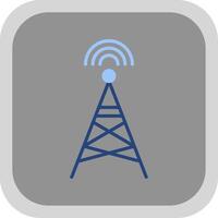 Radio Tower Flat round corner Icon Design vector