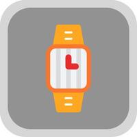 Watch Flat round corner Icon Design vector