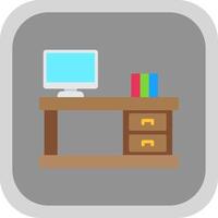 Work Space Flat round corner Icon Design vector