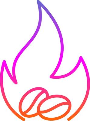 Beans Line Gradient Icon Design