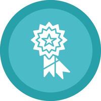 Badge Glyph Due Circle Icon Design vector