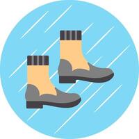 Boots Flat Circle Icon Design vector