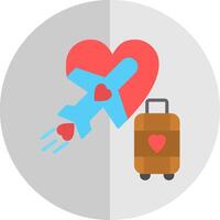 Honeymoon Flat Scale Icon Design vector