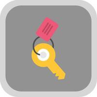 Keychain Flat round corner Icon Design vector