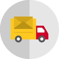 Postal Delivery Flat Scale Icon Design vector