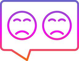 Bad Review Line Gradient Icon Design vector