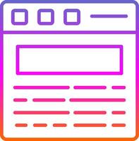 Web Site Line Gradient Icon Design vector