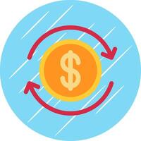 Business Continuity Flat Circle Icon Design vector