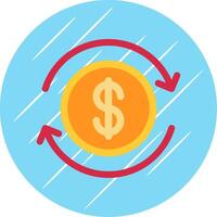 Business Continuity Flat Circle Icon Design vector