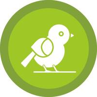 Bird Glyph Due Circle Icon Design vector