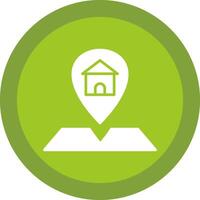 Location Glyph Due Circle Icon Design vector