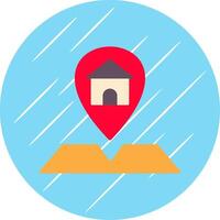 Location Flat Circle Icon Design vector