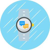 Message Flat Circle Icon Design vector