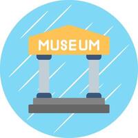 Museum Flat Circle Icon Design vector