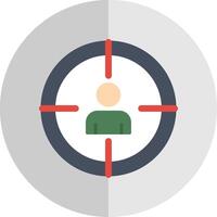 Target Flat Scale Icon Design vector