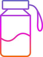 Water Bottle Line Gradient Icon Design vector