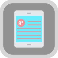 Ebook Flat round corner Icon Design vector