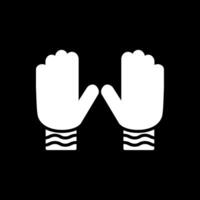 Gloves Glyph Inverted Icon Design vector