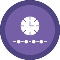 gratis hora glifo debido circulo icono diseño vector