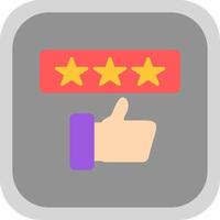 Rating Flat round corner Icon Design vector