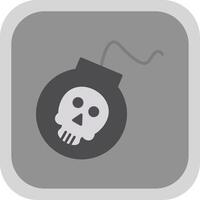 Bomb Flat round corner Icon Design vector