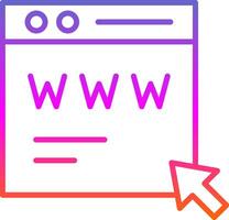 Web Page Line Gradient Icon Design vector