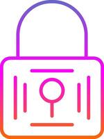 Padlock Line Gradient Icon Design vector