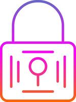 Padlock Line Gradient Icon Design vector