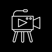 Camera Line Inverted Icon Design vector