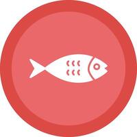 Salmon Line Shadow Circle Icon Design vector