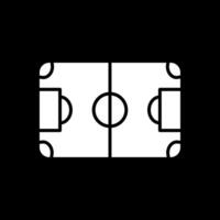 Soccer Field Glyph Inverted Icon Design vector