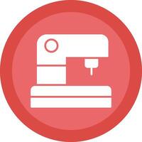 Sewing Machine Glyph Due Circle Icon Design vector