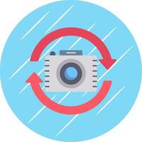 Switch Camera Flat Circle Icon Design vector