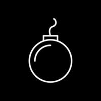 Bomb Line Inverted Icon Design vector