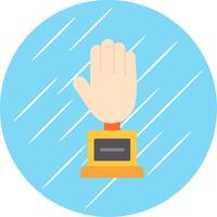 Hand Flat Circle Icon Design vector