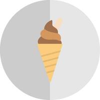 hielo crema plano escala icono diseño vector