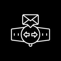 Message Line Inverted Icon Design vector