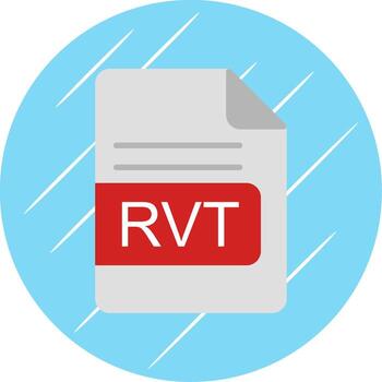 rvt archivo formato plano circulo icono diseño vector