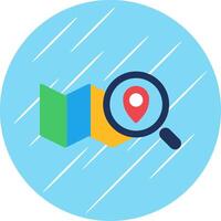 Map Flat Circle Icon Design vector