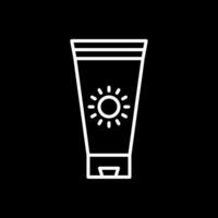 Sunblock Cream Line Inverted Icon Design vector